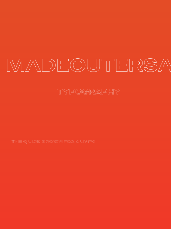 MADEOuterSansOutlineAlt Poster