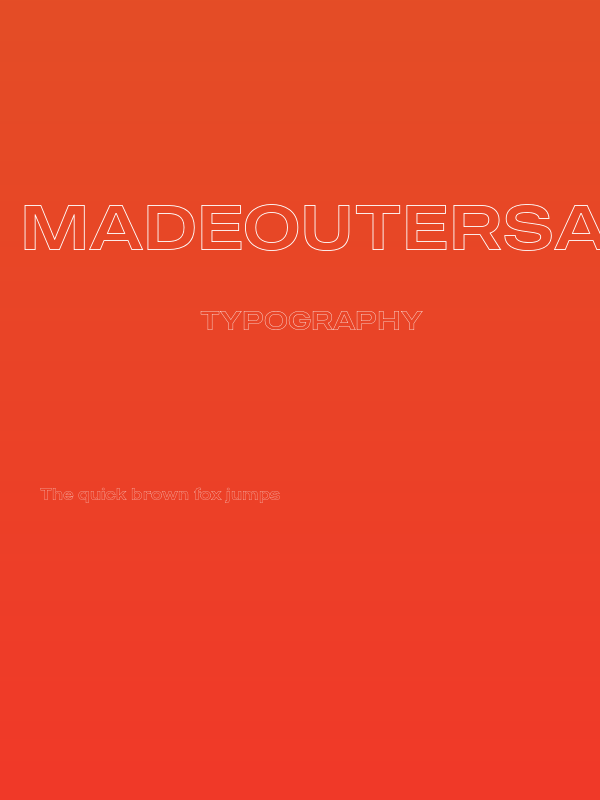 MADEOuterSansOutline Poster