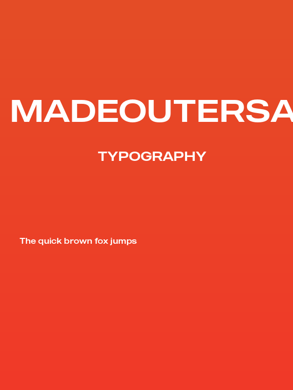 MADEOuterSans Poster