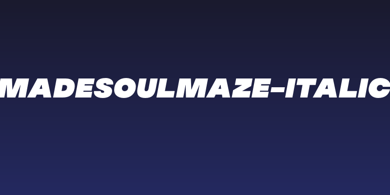 MADESoulmaze-Italic Social Header