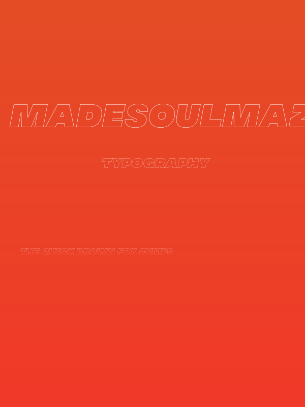 MADESoulmazeOutline-Italic Poster