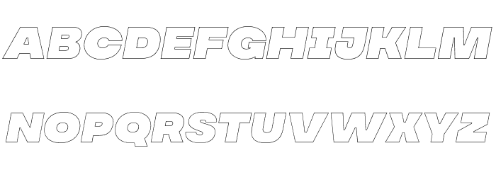 MADESoulmazeOutline-Italic Font LOWERCASE