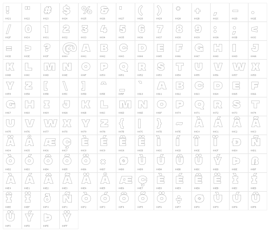 MADESoulmazeOutline Character Map