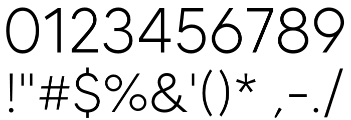 MADETOMMY-Light Font OTHER CHARS