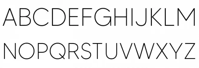 MADETOMMY-Thin Font UPPERCASE