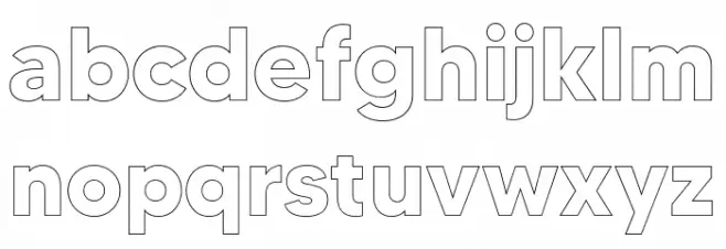MADETOMMYOutline-Bold Schriftart Kleinbuchstaben