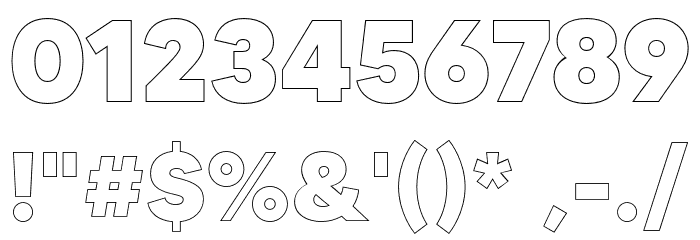 MADETOMMYOutline-ExtraBold Font OTHER CHARS