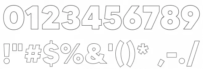 MADETOMMYOutline-ExtraBold Font OTHER CHARS