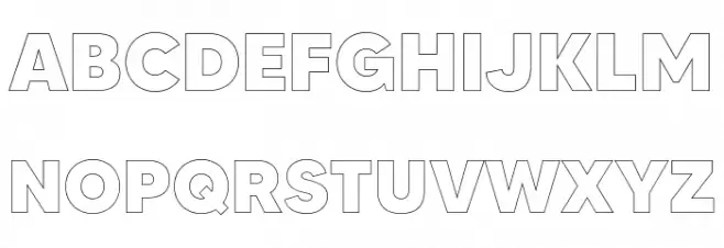 MADETOMMYOutline-ExtraBold Schriftart Groß