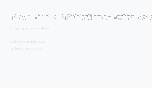 MADETOMMYOutline-ExtraBold Business Card