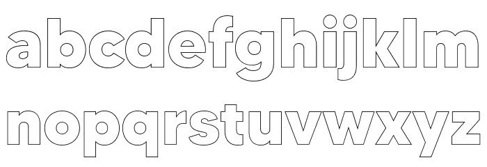 MADETOMMYOutline-ExtraBold Font LOWERCASE