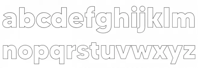 MADETOMMYOutline-ExtraBold Font LOWERCASE