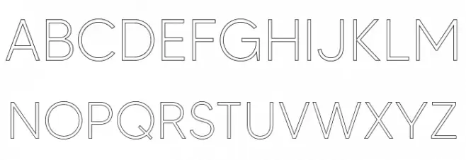 MADETOMMYOutline-Light Polices MAJUSCULES
