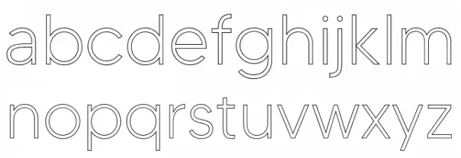 MADETOMMYOutline-Light Caratteri MINUSCOLO