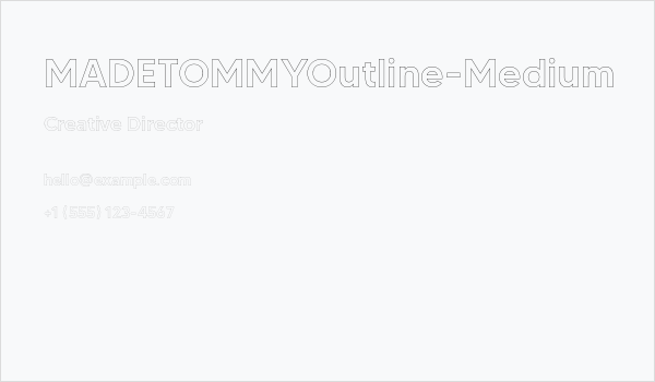 MADETOMMYOutline-Medium Business Card