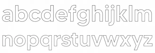 MADETOMMYOutline-Medium Font Litere mici
