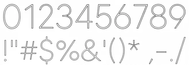 MADETOMMYOutline-Thin Font OTHER CHARS