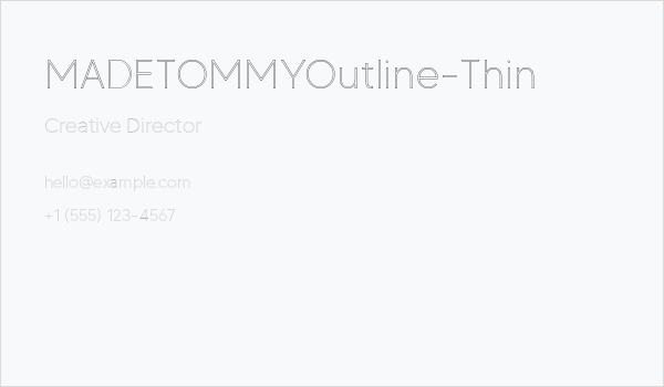 MADETOMMYOutline-Thin Business Card