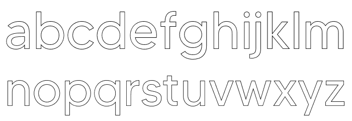 MADETOMMYOutline Font LOWERCASE