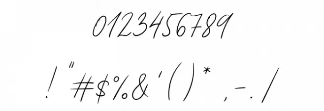 MADETheArtistScript Font OTHER CHARS