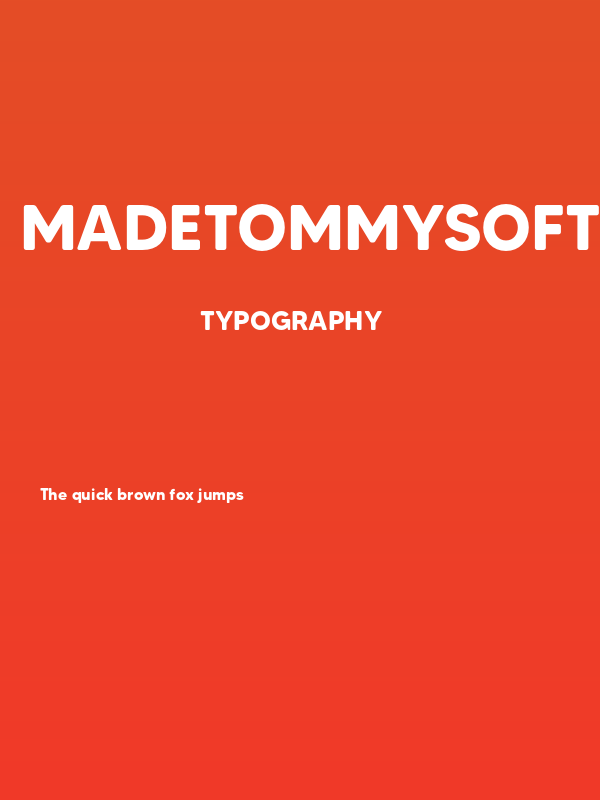 MADETommySoft-Bold Poster