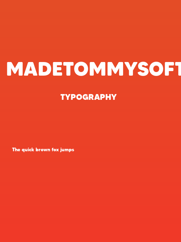 MADETommySoft-ExtraBold Poster