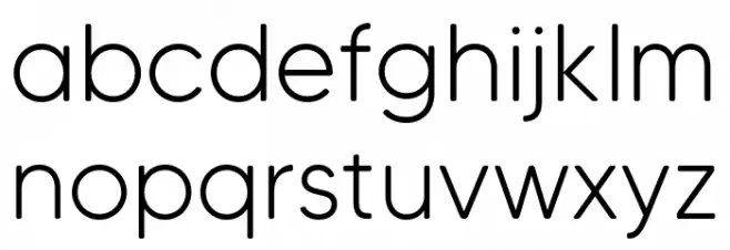 MADETommySoft-Light Caratteri MINUSCOLO