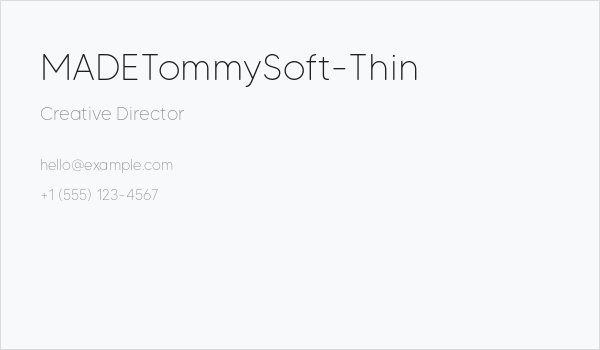 MADETommySoft-Thin Business Card