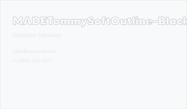 MADETommySoftOutline-Black Business Card
