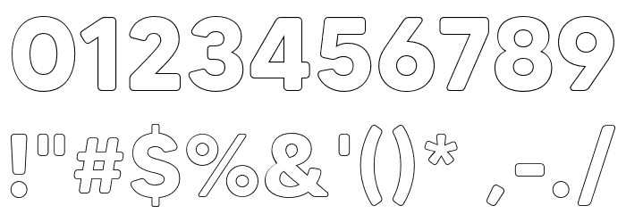 MADETommySoftOutline-Bold Font OTHER CHARS
