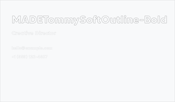 MADETommySoftOutline-Bold Business Card