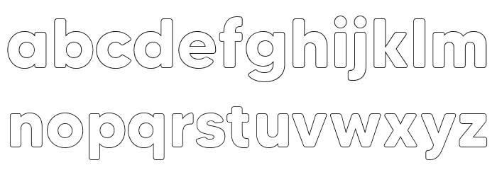MADETommySoftOutline-Bold Font LOWERCASE