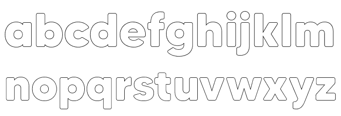 MADETommySoftOutline-ExtraBold Caratteri MINUSCOLO