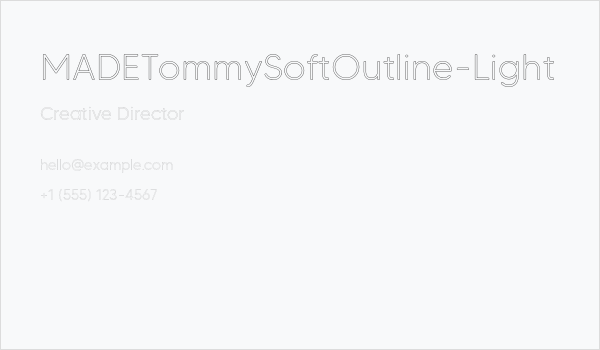 MADETommySoftOutline-Light Business Card
