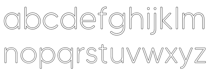 MADETommySoftOutline-Light Font LOWERCASE