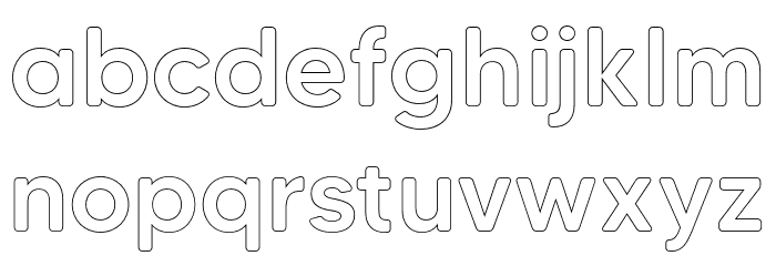 MADETommySoftOutline-Medium Font LOWERCASE