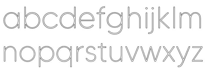 MADETommySoftOutline-Thin Font LOWERCASE