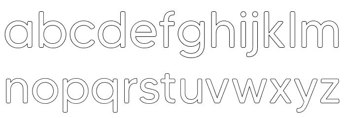 MADETommySoftOutline Font LOWERCASE