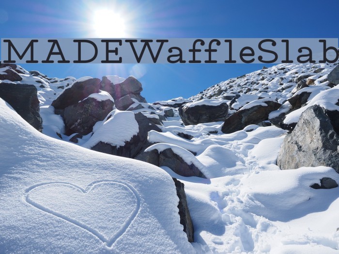 MADEWaffleSlab Font examples