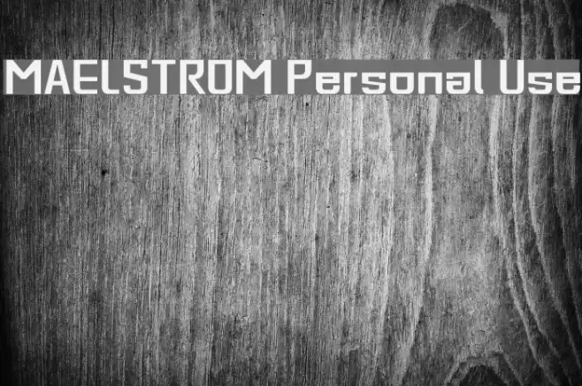 MAELSTROM Personal Use Font examples