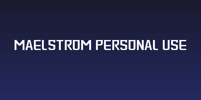 MAELSTROM Personal Use Social Header