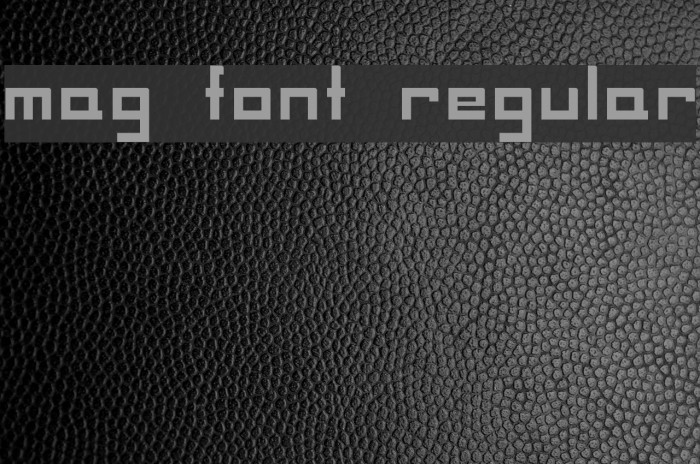 MAG Font Regular Font examples