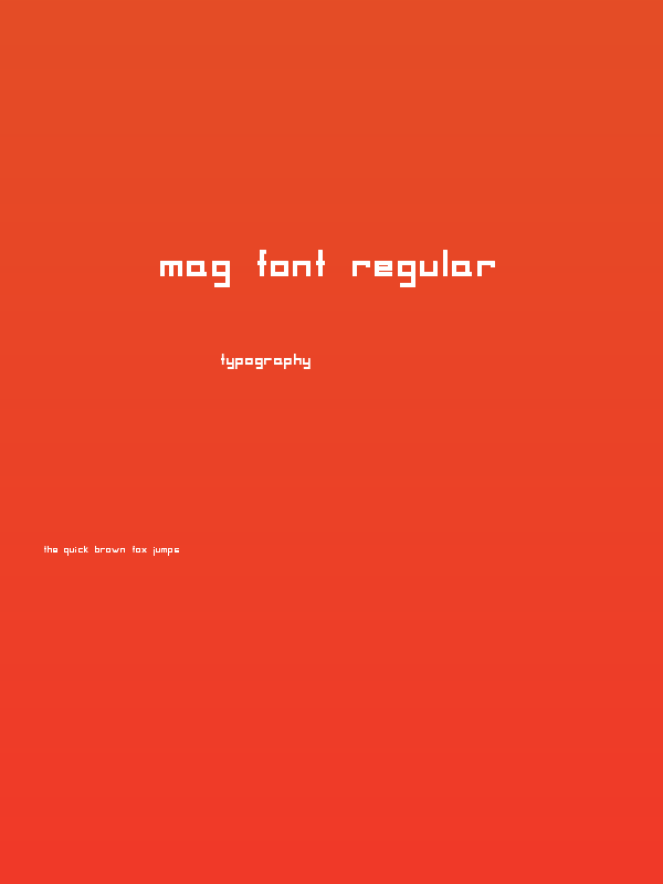 MAG Font Regular Poster