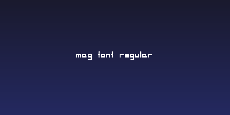 MAG Font Regular Social Header