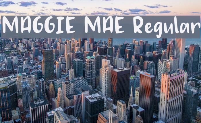 MAGGIE MAE Regular Font examples