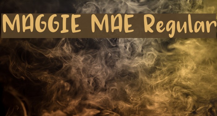 MAGGIE MAE Regular Font examples