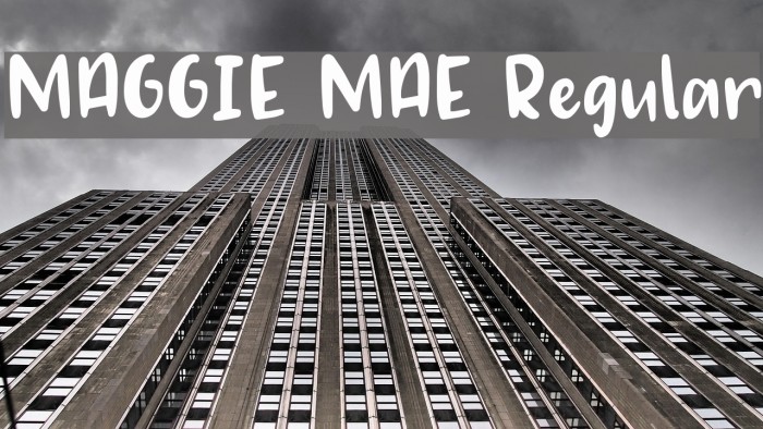 MAGGIE MAE Regular Font examples