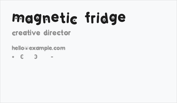 MAGNETIC FRIDGE Business Card