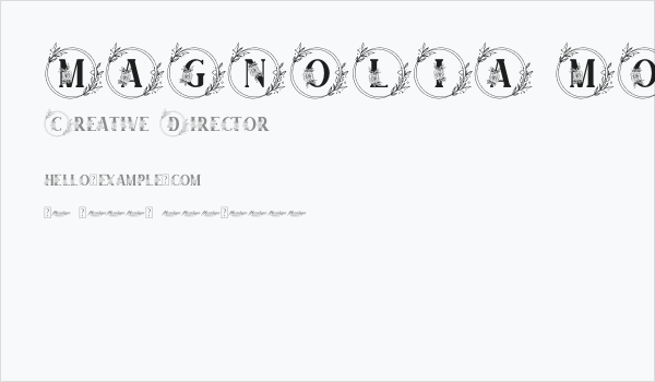 MAGNOLIA MONOGRAM Business Card