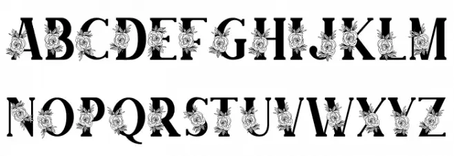 MAGNOLIA MONOGRAM फ़ॉन्ट लोअरकेस